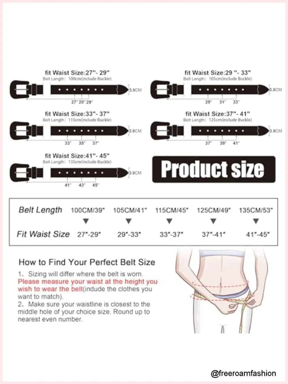 PU Leather Rhinestone Belt Western Studded Waist Belt for Jeans